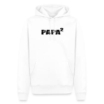 Papa à élever 2 jumeaux 2 filles 2 fils - Sweat à capuche Premium bio Homme - blanc - Devant - Nico (187cm)