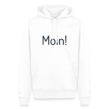 Moin - Männer Premium Bio Hoodie - Weiß - Vorne - Nico (187cm)