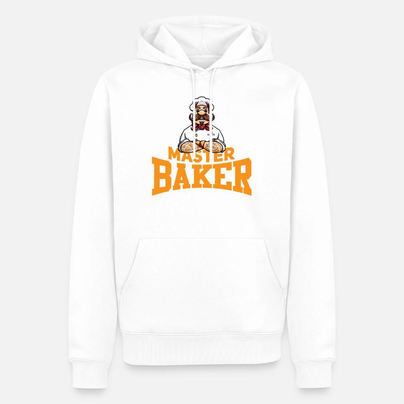 Baker Baking Master Baker Bakery - Men’s Premium Organic Hoodie - white