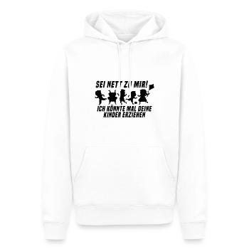 Kindergärtner im Einsatz - Männer Premium Bio Hoodie - Weiß - Vorne - Nico (187cm)