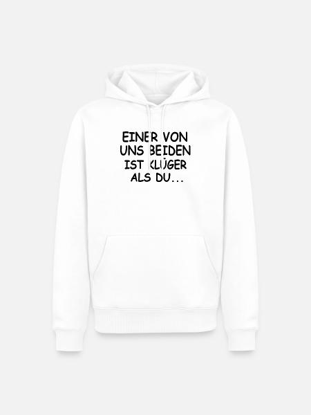 Lustige Sprüche Fasching Karneval Wichtel Geschenk - Männer Premium Bio Hoodie - Weiß