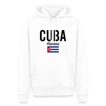 Cuba La Havane Voyage Souvenir Idée cadeau - Sweat à capuche Premium bio Homme - blanc - Devant - Nico (187cm)
