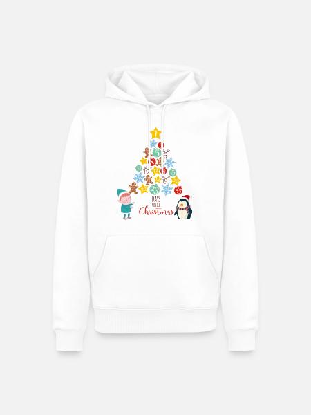 Lustige Weihnachten lustige Weihnachten Frohe Weihnachten Weihnachten - Männer Premium Bio Hoodie - Weiß