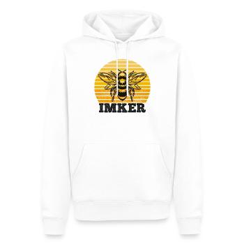 Imker Imkerei Symbol Logo Honigbiene Bienenzüchter - Männer Premium Bio Hoodie - Weiß - Vorne - Nico (187cm)
