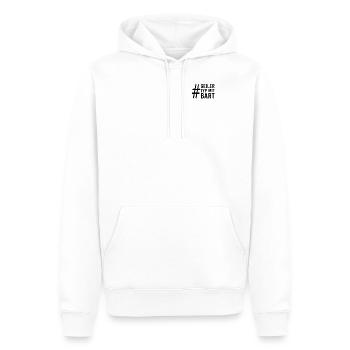 Geiler Typ Mit Bart - #geilertypmitbart Hashtag - Männer Premium Bio Hoodie - Weiß - Vorne - Nico (187cm)