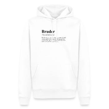 Frères - Sweat à capuche Premium bio Homme - blanc - Devant - Nico (187cm)