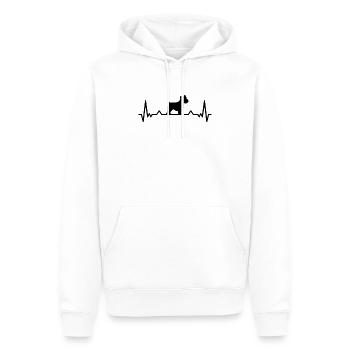 Zwergschnauzer Herzschlag Familienhund Geschenk - Männer Premium Bio Hoodie - Weiß - Vorne - Nico (187cm)