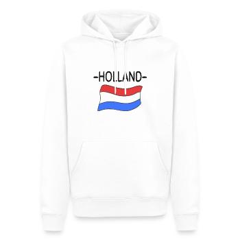 Hollande - Sweat à capuche Premium bio Homme - blanc - Devant - Nico (187cm)