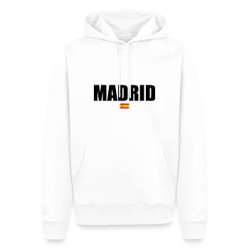 Espagne Madrid ville vacances voyage idée cadeau - Sweat à capuche Premium bio Homme - blanc - Devant - Nico (187cm)