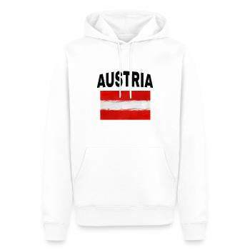 L'Autriche - Sweat à capuche Premium bio Homme - blanc - Devant - Nico (187cm)