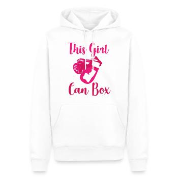 This Girl Box Boxing Girl - Männer Premium Bio Hoodie - Weiß - Vorne - Nico (187cm)