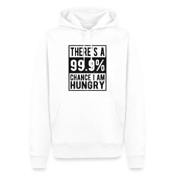 Faim drôle - Sweat à capuche Premium bio Homme - blanc - Devant - Nico (187cm)