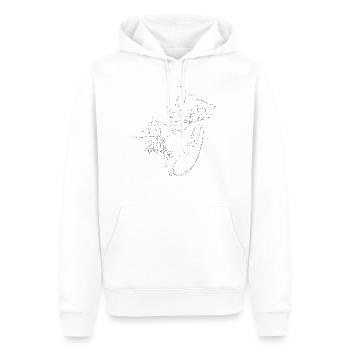 Idée de cadeau de jardin de légumes de concombre - Sweat à capuche Premium bio Homme - blanc - Devant - Nico (187cm)