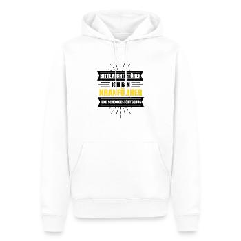 Kran - Männer Premium Bio Hoodie - Weiß - Vorne - Nico (187cm)