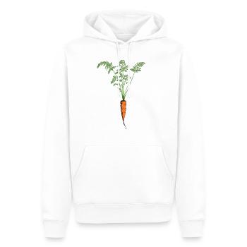 Cadeau de jardin de plantes vintage rétro carotte légume - Sweat à capuche Premium bio Homme - blanc - Devant - Nico (187cm)