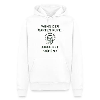 Garten - Männer Premium Bio Hoodie - Weiß - Vorne - Nico (187cm)