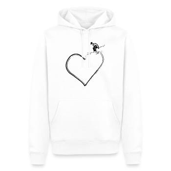 Ski Fahren Winter Wintersport Geschenk - Männer Premium Bio Hoodie - Weiß - Vorne - Nico (187cm)