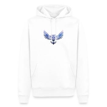 Eule mit Wald - Männer Premium Bio Hoodie - Weiß - Vorne - Nico (187cm)