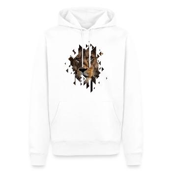 Löwe Lion König Dschungel Afrika Safari Tier - Männer Premium Bio Hoodie - Weiß - Vorne - Nico (187cm)