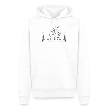 Cadeau de motif père et fille - Sweat à capuche Premium bio Homme - blanc - Devant - Nico (187cm)