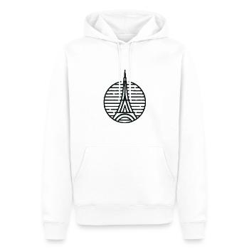Paris - Sweat à capuche Premium bio Homme - blanc - Devant - Nico (187cm)