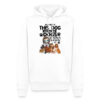 Hunde Design mit schönem Hunde Motiv - Männer Premium Bio Hoodie - Weiß - Vorne - Nico (187cm)