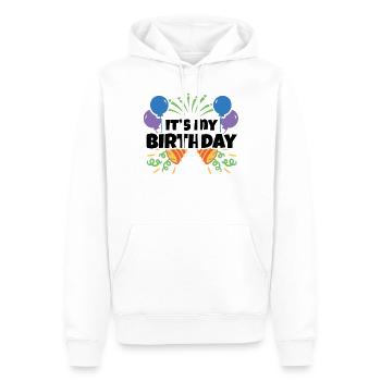 Birthday Kinder Geburtstag Its My Birthday - Männer Premium Bio Hoodie - Weiß - Vorne - Nico (187cm)