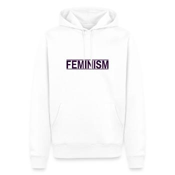feminism - Men’s Premium Organic Hoodie - white - Front - Nico (187cm)