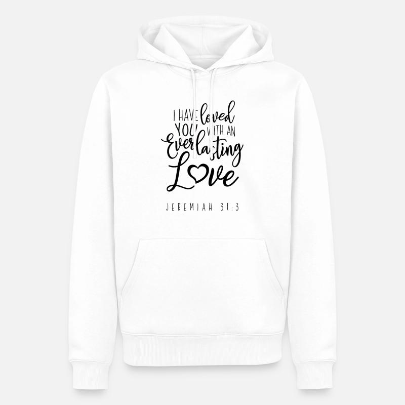 Je t'ai aimé - Sweat à capuche Premium bio Homme - blanc