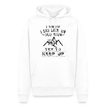 Ski Skifahrer Skifahren Skiurlaub Old Man Keep Up - Männer Premium Bio Hoodie - Weiß - Vorne - Nico (187cm)