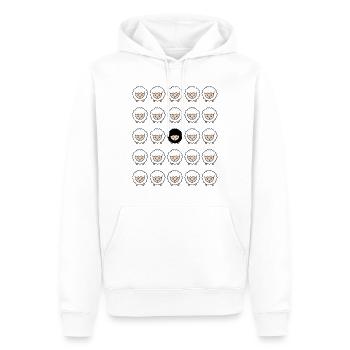 Black sheep outsider sheep gift - Men’s Premium Organic Hoodie - white - Front - Nico (187cm)
