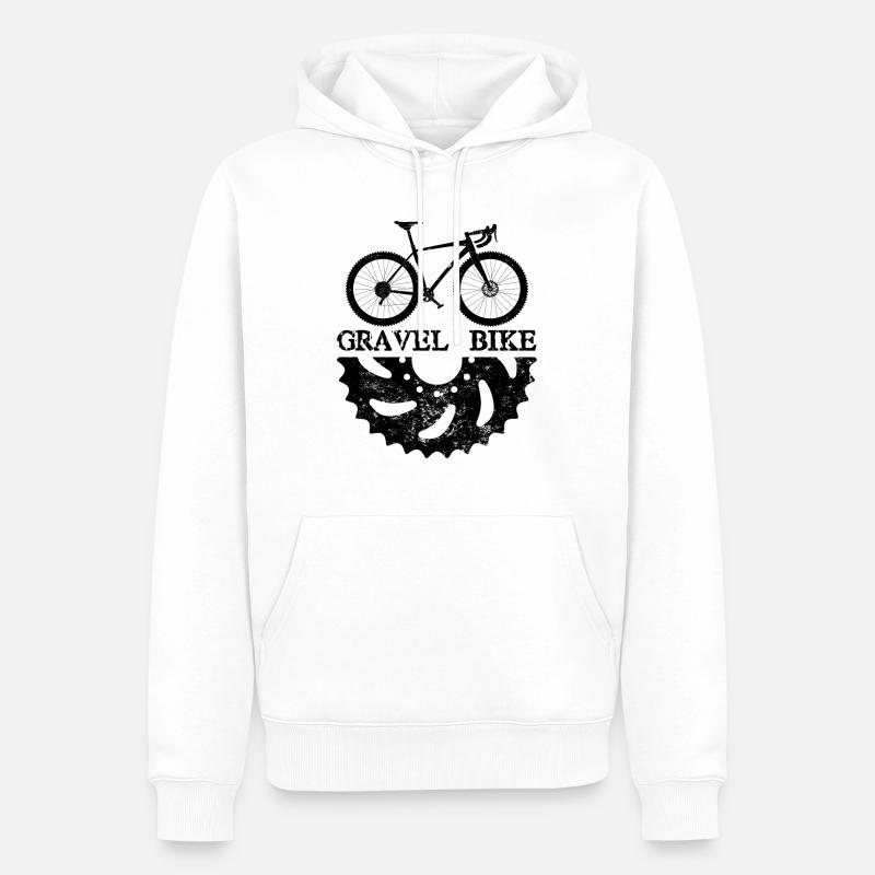 conception d'un vélo de gravier - Sweat à capuche Premium bio Homme - blanc