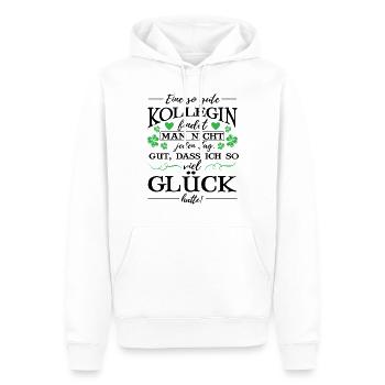Arbeitskollegin Kollegin Geschenk - Männer Premium Bio Hoodie - Weiß - Vorne - Nico (187cm)