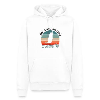 Girl marmot lover women design nature - Men’s Premium Organic Hoodie - white - Front - Nico (187cm)