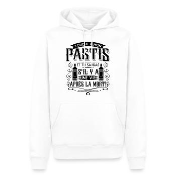 Les Amateurs de Pastis Humour - Sweat à capuche Premium bio Homme - blanc - Devant - Nico (187cm)