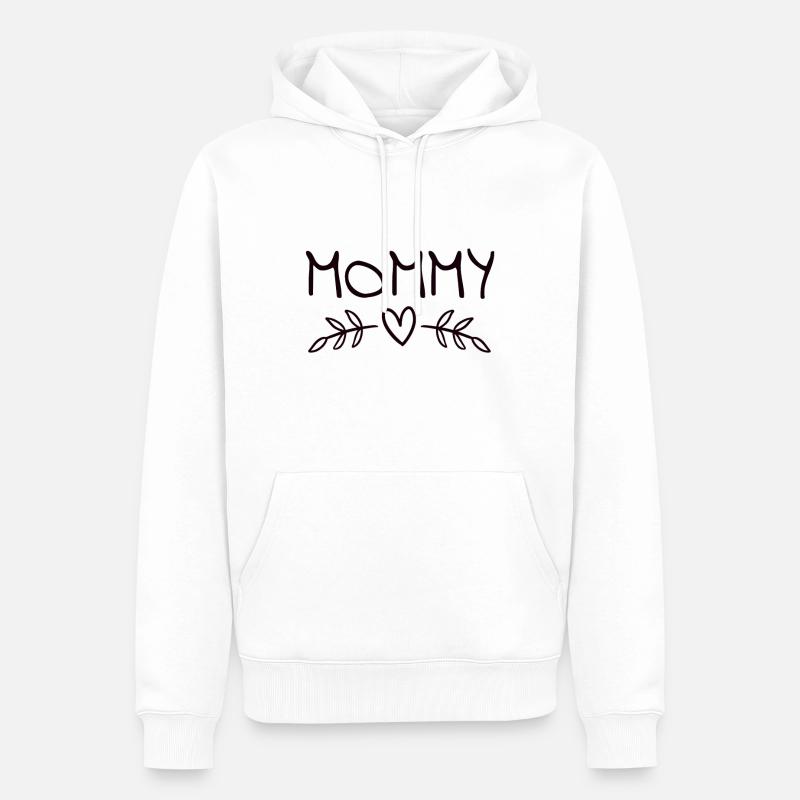 Maman - Sweat à capuche Premium bio Homme - blanc