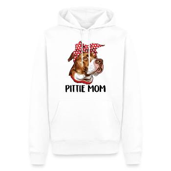 Pittie Mom Shirt Mignon Pitbull Chien Maman Shirt Pet - Sweat à capuche Premium bio Homme - blanc - Devant - Nico (187cm)