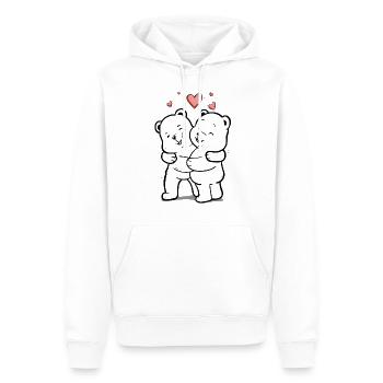 Meilleur ami amitié cadeau Saint Valentin - Sweat à capuche Premium bio Homme - blanc - Devant - Nico (187cm)
