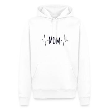 Mom mom - Men’s Premium Organic Hoodie - white - Front - Nico (187cm)