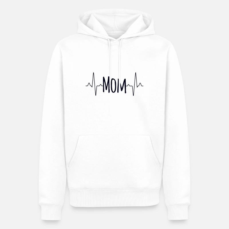 Maman, Maman - Sweat à capuche Premium bio Homme - blanc