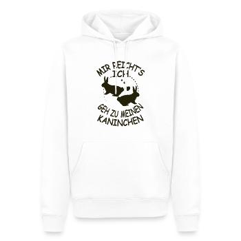 Kaninchen - Männer Premium Bio Hoodie - Weiß - Vorne - Nico (187cm)