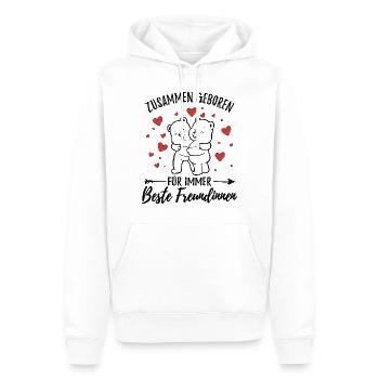 Zwillingsschwester Zwillinge Geschenk - Männer Premium Bio Hoodie - Weiß - Vorne - Nico (187cm)