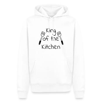 King of the Kitchen/Küchenchef - Männer Premium Bio Hoodie - Weiß - Vorne - Nico (187cm)