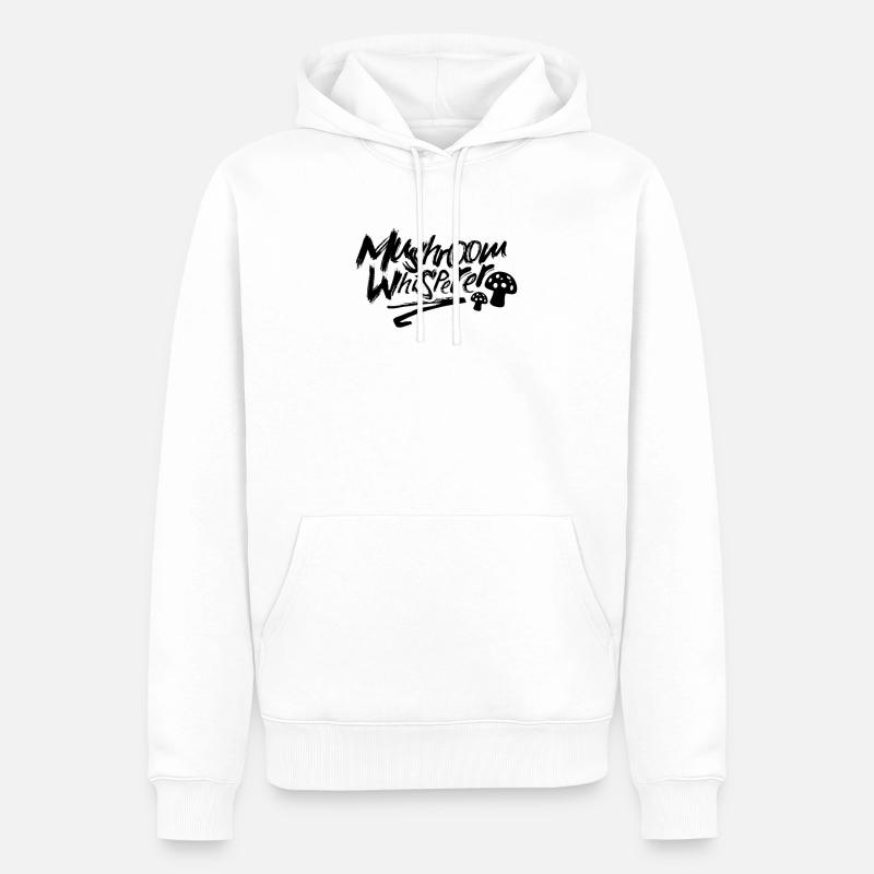 Mushroom Whisperer ramasser des champignons ramasseurs de champignons - Sweat à capuche Premium bio Homme - blanc