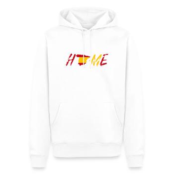 Espagne Domicile - Sweat à capuche Premium bio Homme - blanc - Devant - Nico (187cm)