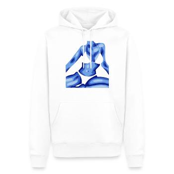 Woman in bikini - Men’s Premium Organic Hoodie - white - Front - Nico (187cm)