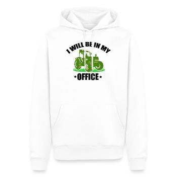 J'adore mon fermier fermier fermier fermier - Sweat à capuche Premium bio Homme - blanc - Devant - Nico (187cm)
