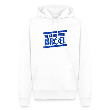Israel - Männer Premium Bio Hoodie - Weiß - Vorne - Nico (187cm)