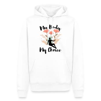 Féministe féministe cadeau feminist - Sweat à capuche Premium bio Homme - blanc - Devant - Nico (187cm)
