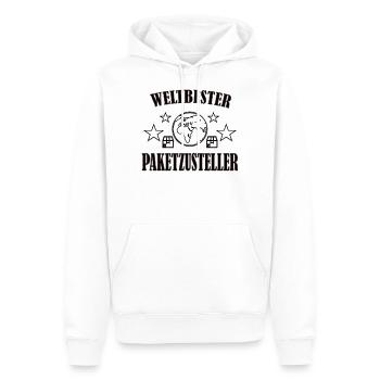 Paketzusteller Paketbote Postbote - Männer Premium Bio Hoodie - Weiß - Vorne - Nico (187cm)